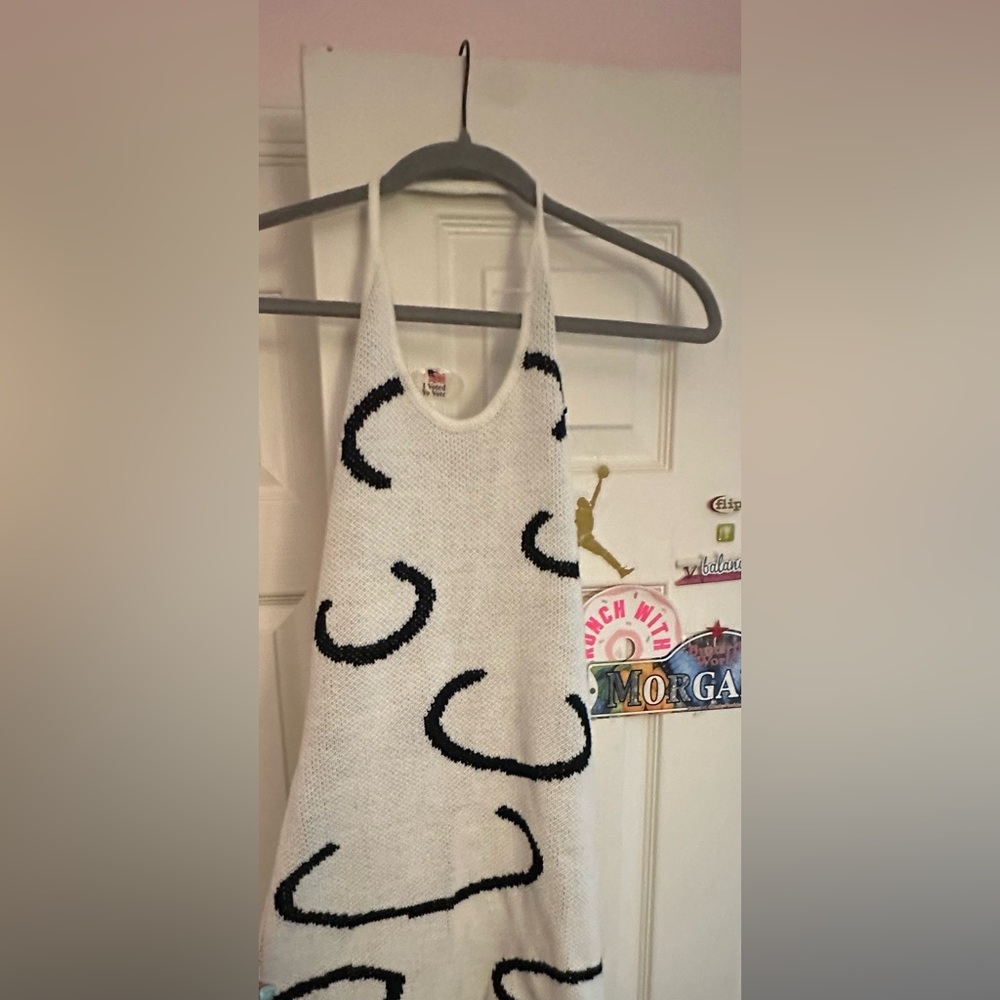 White and Black Patterned dress